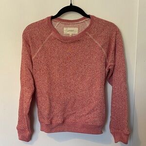 THE GREAT. Heathered Rose Crewneck Sweater